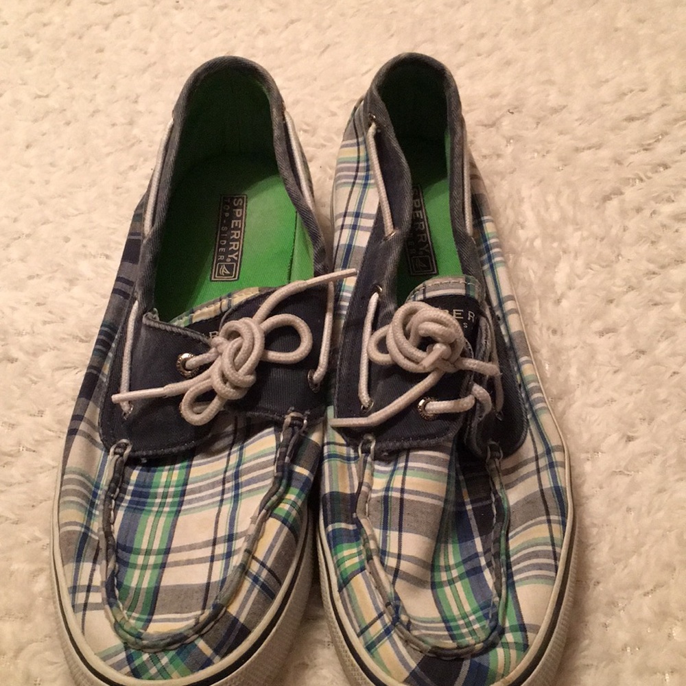 Sperry Top-Sider Plaid Shoes Size 9.5